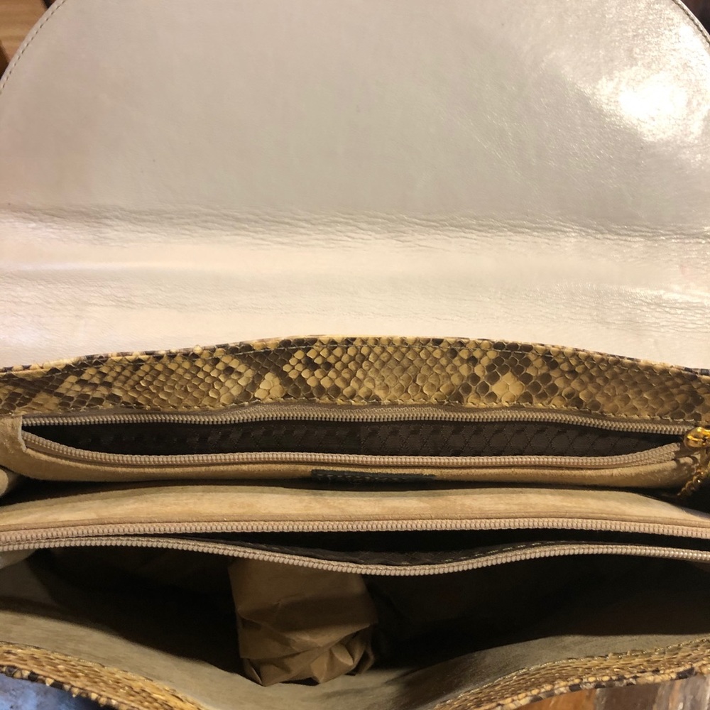 Genuine Python Snakeskin Western Purse Handbag Le… - image 8